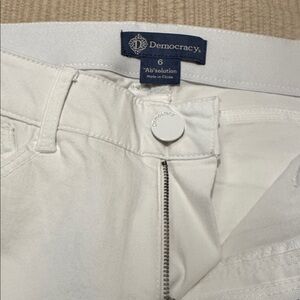 Democracy Crisp White Denim Pants - Ab’solution fit, boot cut
